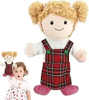 Family Puppets for Kids,11.8 in Puppet Theater Accessories | Odor-Plush Girl Puppet Crafts Family Puppet Show Toys Hand Safe Skin-Friendly