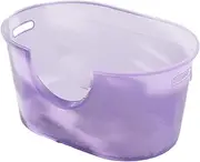 WeiLaiKeQi Open Cats Toilet,Small Dogs Bedpan Potty Toilet,Kitten Litter Pan for Small Animals, Violet