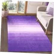 Modern Ombre Washable 4x6 Rug, Purple Rugs for Girls Bedroom, Soft Non-Slip