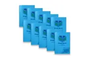 10pc Spirax P135 Graph Book A4 Notebook School Stationery 5mm Grid 128Pgs Blue