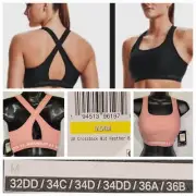 Under Armour Women's Armour Mid Crossback Sports Bra - Medium - Heather