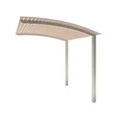 Exterior Life 3.25m Miami Curved Surf Mist/Beach Oak Pergola