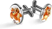 [Generic] Men's Cufflinks, Cute Squirrel Hold Honeypot Cuff Links for Men, Classic Cufflinks Black for Suit Shirt Wedding Business Birthday Jewelry Gift