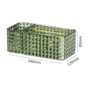 Tissue Box & Desk Organizer, Rectangular Tissue Box Exquisite Acrylic Tissue Box For Remote Control Glasses, Multifunctional Tissue Box Storage Box