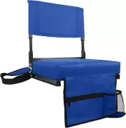 Stadium Seat with Back Support Bleacher Chair with Back and Cushion High Back In