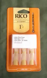 3-Pack Bb Clarinet Reeds Strength 1.5 Rico RCA0315