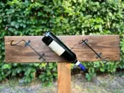 Wooden wine rack wall mount