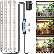 Kullsinss Grow Lights for Indoor Plants, 16" Full Spectrum Plant Grow Light Strip with Upgrade Timer 6/12/16 Hrs, 3 Spectrum Modes, 240 LEDs Sunlike Growing Lamp for Seedlings Hydroponics Succulent