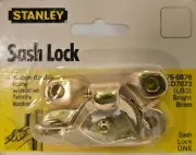 Stanley Hardware Aluminum Sash Lock Window Safety Closure Bright Brass CD7073