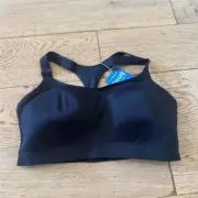 Brooks Dare Racerback Run Sports Bra Black Women's Sz 38 DD NWT