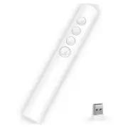 Wireless Presentation Clicker for Powerpoint Slideshow, White Red Light