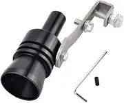 Jeeone Turbo Whistle Aluminum Universal Car Turbo Sound Exhaust Muffler Pipe Turbo Muffler Blow Off Valve Whistle Pipe Sound Simulator Whistle for All Vehicles Models - Black XL