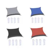 4M x 4M Sun Shade Sail Cloth Shadecloth Awning Canopy Rectangle Square 1840gsm