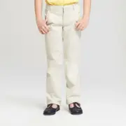 Girls' Bootcut Twill Uniform Chino Pants - Cat & Jack™ Oyster 4