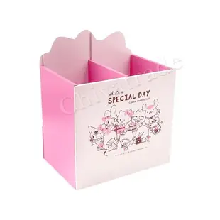 Hello Kitty_凱蒂貓 造型分格收納 單抽屜盒 置物盒 筆桶 桌上 文具收納(正版授權台灣製)