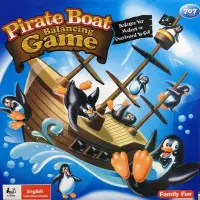 在飛比找Yahoo!奇摩拍賣優惠-企鵝海盜船~企鵝平衡遊戲組~船轉企鵝 益智桌遊戲 親子互動桌