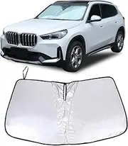 Hudiriy Car Windshield Sun Shade Compatible with BMW X1 U11 /iX1/X2/iX2 2023 2024 Sunshade Foldable UV Reflector Auto Window Sunshade Visor Shield Cover,Front Glass Sunshade，1Piece (Style A)