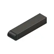 4" Length Contemporary Half-Cylinder Tip Baseboard Bumper Oil Rubbed Bronze