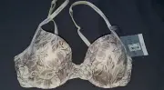 NEW Calvin Klein 32C FLORAL Perfectly Fit Demi LOGO BRA UW F3262