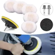 7Pcs 80mm3in Wool Polishing Buffing Waxing for PADS Drill Kit W/ M10 Drill