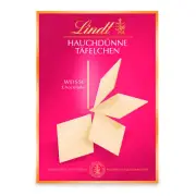 Lindt Wafer-Thin Tablets White Zartschmelzende Chocolate 125g