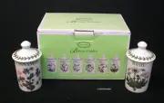 Portmeirion Botanic Garden Set of 6 Herb & Spice Jars - NEW!!