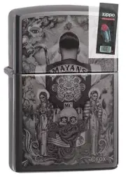 Zippo 49031 Mayans M.C. Black Ice Photo Image Lighter + FLINT PACK