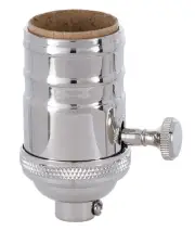 B&P Lamp Heavy Turned Brass, Brass Knob Premium Lamp Sockets