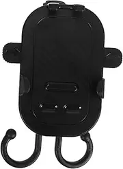 SWOOMEY Stroller Hook Stroller Hooks Stroller Hanger Rotation Phone Holder Portable Stroller Phone Holder Stroller Phone Mount with Hooks Grocery Cart Phone Holder Black Plastic