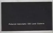 POLAROID AUTOMATIC 100 LAND CAMERA INSTRUCTION MANUAL SALE ~ PRISTINE CONDITION