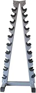 HCE Dumbbells Rack Triangle Tower Stand Holds 10 Pairs of Rubber Coated, Vinyl or Neoprene Dumbbells, Multilevel Training Weight Storage Equipment Safe Organiser for Home & Gym Training Workout