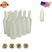 Durable Frosted Glass 750ml Bordeaux Wine Bottles - Perfect for Any Event