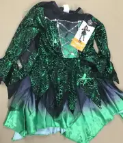 Hyde and Eek Glow in the Dark Spider Witch Costume Youth Small (4-7) NEW