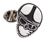 CLASSIC HEAD PIN BADGE SILVER