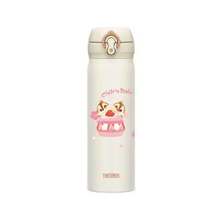 【THERMOS 膳魔師】奇奇蒂蒂櫻花篇不鏽鋼超輕量彈蓋真空保溫杯500ml(JNL-502CAD-CBPW)