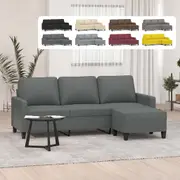 3-Seater Sofa with Footstool Settee 3-Seater Couch Lounge Sofa Fabric vidaXL