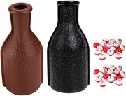 Generic 2 Sets Billiards Number Dice Billiards Dice Game Travel Mug Cocktail Snooker Pool Shaker Bottle Billiard Bottle Props Digital Two Dice Shaker Billiard Table Accessories Plastic