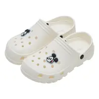在飛比找Yahoo奇摩購物中心優惠-迪士尼親子鞋 米奇 立體造型防水洞洞涼鞋-白-大人款(柏睿鞋