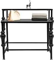 MhdunueSK Display Tables for Retail Stores, 2Pcs Nesting Tables Retail Display Tables, Boutique Display, Retail Display Shelves for Clothing Store Guest Room (Black)