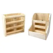 Wooden Hay Feeder Guinea Pig Hay Food Rack for Chinchilla Hamster Small Animals