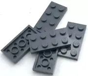 Lego 5 New Dark Bluish Gray Plates 2 x 4 Dot Pieces