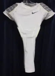 NEW MEN'S NIKE PRO COMBAT PADDED COMPRESSION SHIRT WHITE SIZE M
