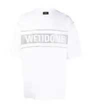 We11done Logo Printed T-Shirt XS White