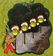 4 The Grinch With Santa Hat Dr Seuss Light Up Pathway Stakes 6 Ft Wide