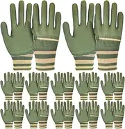 Working Gloves for Men,Non-Slip Work Gloves 12 Pairs - Multifunctional Labor Working Gardening Accessories, Breathable Thickened Protection Gauntlet for Yard Work
