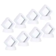 8Pcs 3D Floating Display Case, Coin Display Holder Case(White, 2x2″)