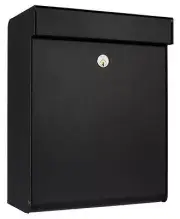 Allux Grandform, Locking Mailbox in Black, ALX-GRM-BK, Wallmount Locking Mailbox