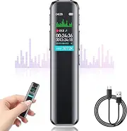 PZCC 64gb usb digital voice recorder device, professional dictaphone voice recorder for business people, spy secret recorder with plaud note ai technology