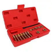 15Pcs Metric Thread Chaser Set Taps & Dies Tool Thread Restorer Kit Carbon Steel