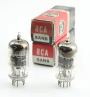 New NOS Qty 2 RCA 5AN8 Black Plates D Getter Matched Pair USA NOS Vacuum Tubes